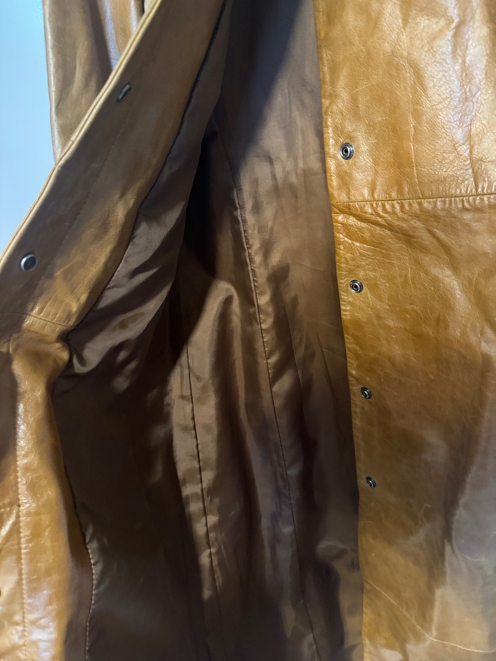 Stunning Vintage 2001 Gap Leather Trench Coat - Picture 6 of 11